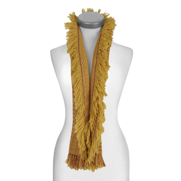 Fringed Scarf. Made in Peru - Picture 1 of 5